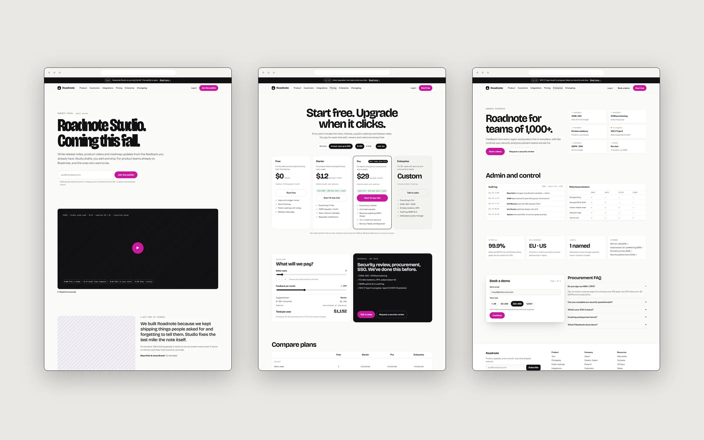 Three more DELTA demo pages